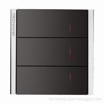 3-key Dimmer Remote Control Light Switch with -105dBm Receiving Sensitivity, Measures 86 x 86 x 35mm